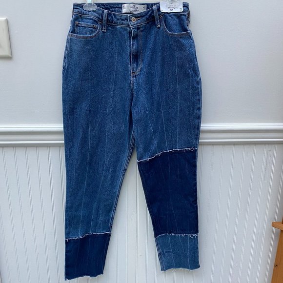 Hollister Curvy High Rise Mom Jeans size 9 two-tone - Picture 7 of 11